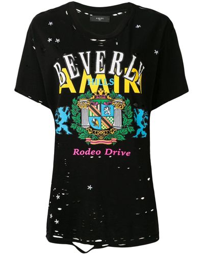 Amiri Katoen T-shirt Met Beverly Hills 