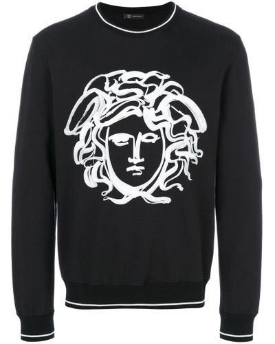 Felpa con Medusa dipintaVersace in Cotone da Uomo colore Nero | Lyst