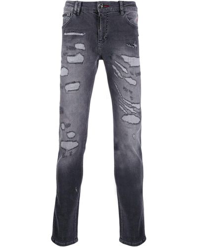 Denim Slim Fit Skull Jeans 