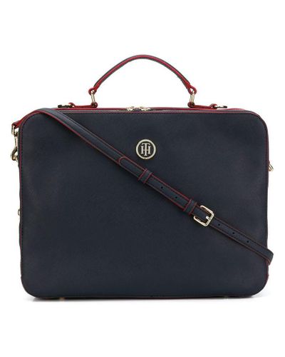 Maletín para portátil con placa del logo Tommy Hilfiger de color Azul | Lyst