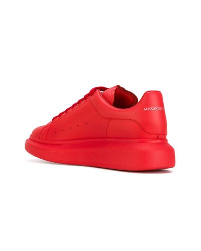 Zapatillas con suela extendida Alexander McQueen de Cuero de color Rojo  para hombre | Lyst