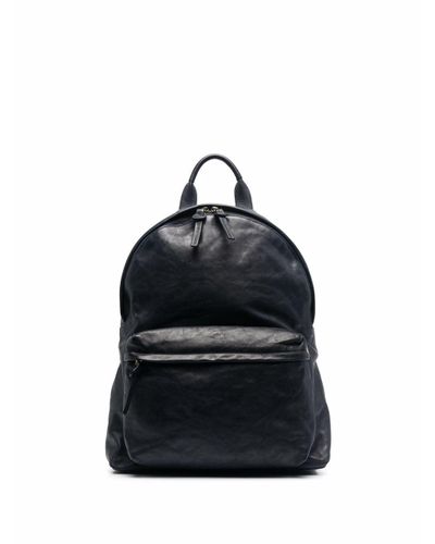 distressed leather backpack