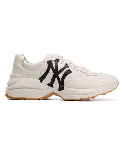 Zapatillas NY Yankees Gucci de Cuero de hombre | Lyst