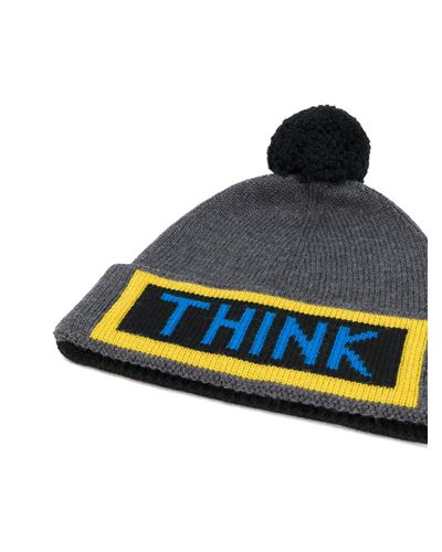 Fendi Cappello con pompon da uomo di colore nero
