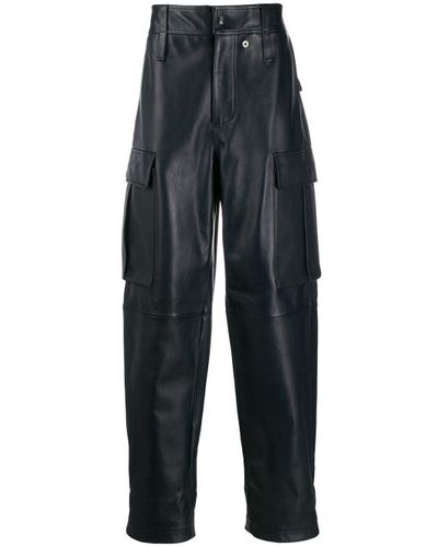 Acne Studios Leather Cargo Trousers in Blue for Men | Lyst