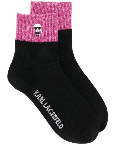 Karl Lagerfeld 'K/Ikonik' Socken mit Glitter-Optik - Lyst