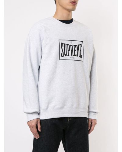 supreme gray sweater