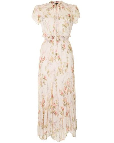 Polo Ralph Lauren Cotton Floral-print Maxi Dress in White - Lyst
