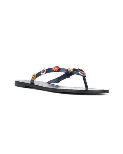 tory burch flower flip flops