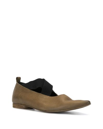 green pointed toe flats