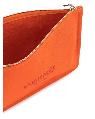 pochette hermes orange