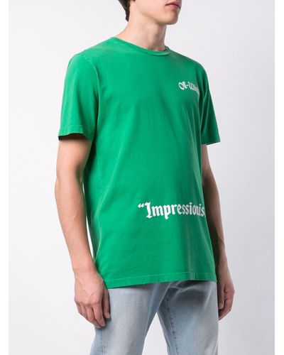 off white impressionism green