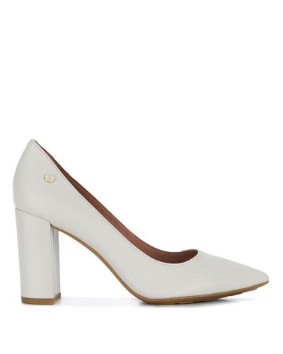 white block heel pumps