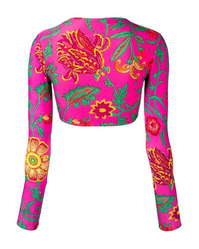 LaDoubleJ Synthetic Surf Top in Pink - Lyst