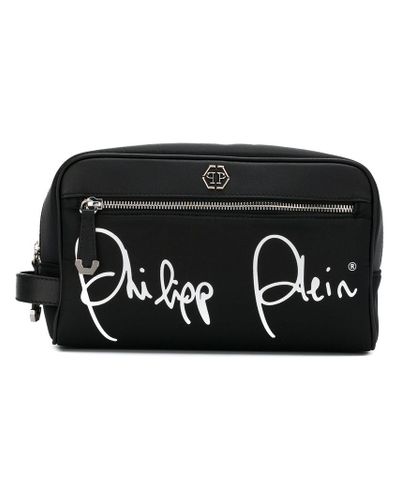 Neceser con logo estampado Philipp Plein de Cuero de color Negro para  hombre | Lyst