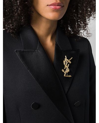 ysl lapel pin