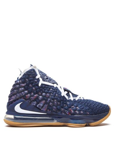 Nike LeBron 17 Rojo Universidad/Negro-Blanco Hombres