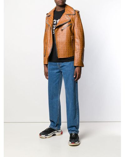 mcm mens leather jacket