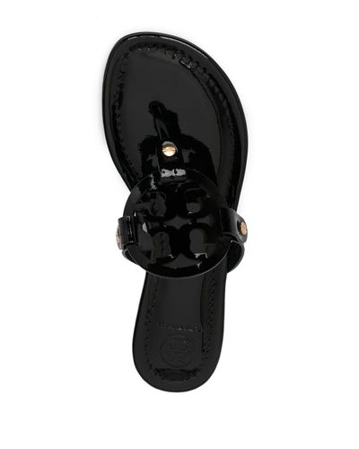 Tory Burch Miller Thong-strap Sandals in Black - Lyst