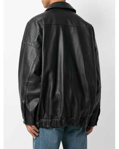 martine rose oversized leather jacket