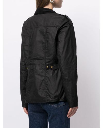 barbour waxed field jacket