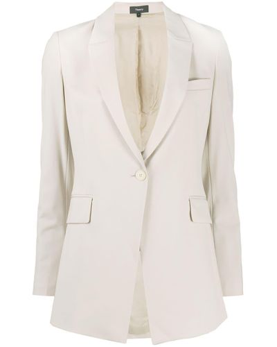 Theory Wool Etiennette Blazer in Natural - Lyst