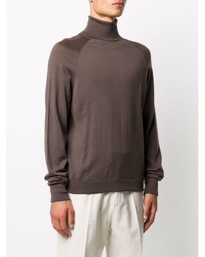brown cotton turtleneck