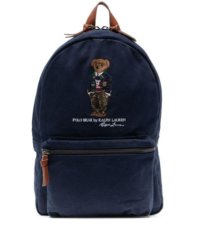 Polo Ralph Lauren Polo Bear Canvas Backpack in Blue for Men - Lyst