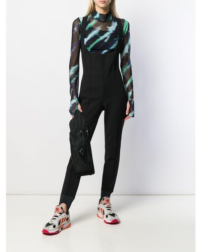 Tuta intera da sci Tute con staffa3 MONCLER GRENOBLE in Materiale sintetico  di colore Nero | Lyst
