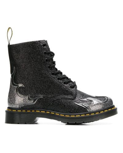 flame doc martens