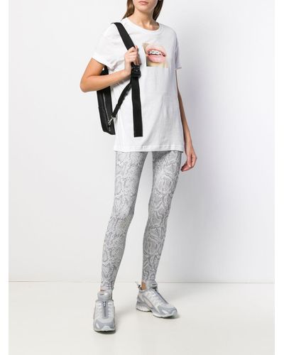 Nike Synthetic Snake-effect Print Zip leggings in Grey (Gray) - Lyst