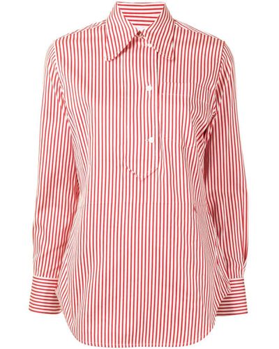 Chemise imprimée à manches longues Victoria Beckham en coloris Marron Femme Vêtements Tops Chemises 