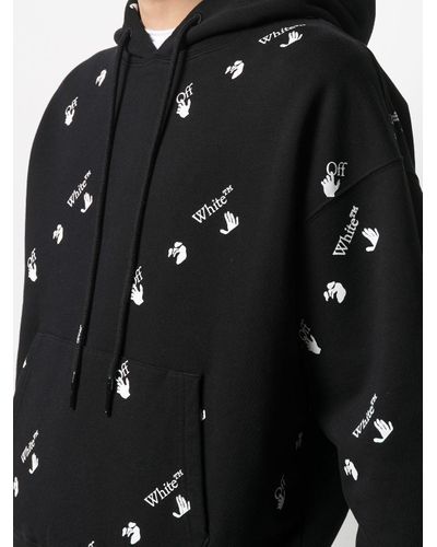 Virgil Abloh All-over Logo Print Hoodie 