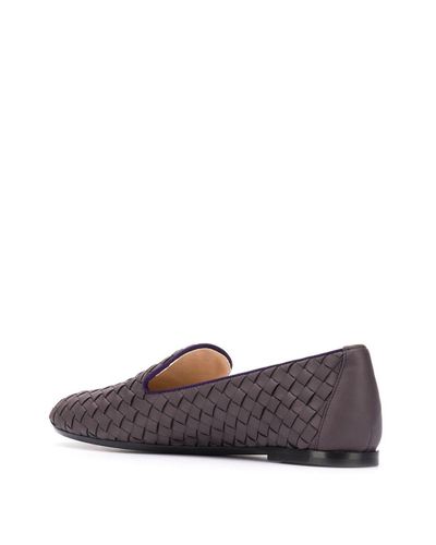 Bottega Veneta Leather Fiandra Loafers in Brown - Lyst