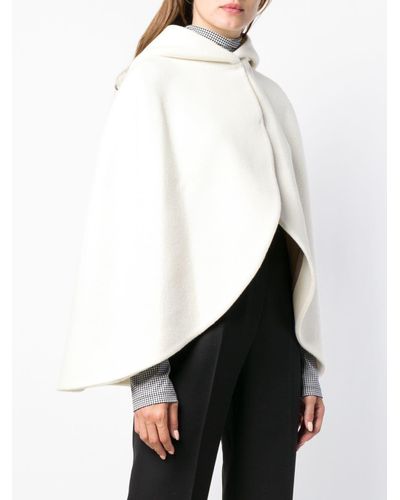 winter white cape coat
