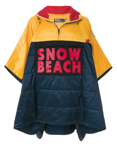snow beach poncho