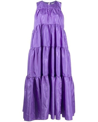 Loulou Tiered Maxi Dress in Purple - Lyst