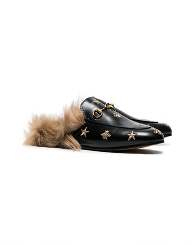 gucci fur moccasins