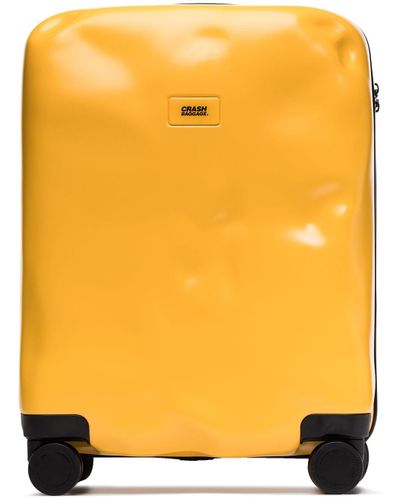 yellow carry on suitcase