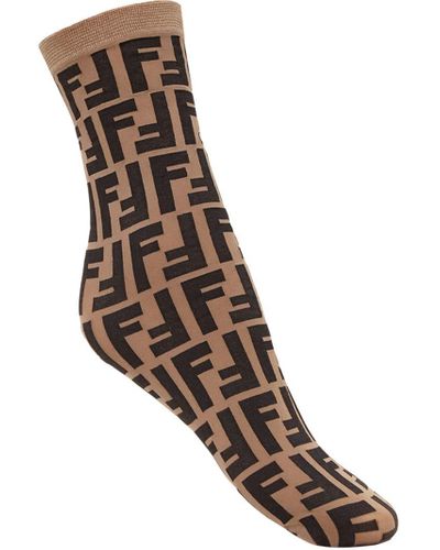 brown fendi socks