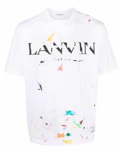 Lanvin Cotton X Gallery Dept. Paint Splatter T-shirt in White for Men ...