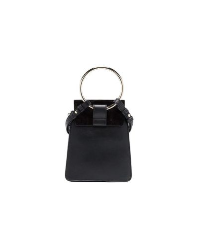 Chloé Black Faye Small Leather Bracelet Bag | Lyst