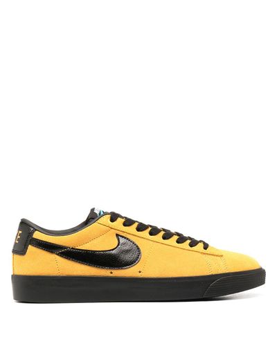 Nike Leather Sb Blazer Low Gt Sneakers In Yellow For Men Lyst Nike Leather Sb Blazer Low Gt Sneakers In Yellow For Men Lyst