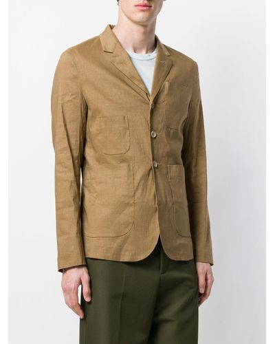 Uma Wang Linen Classic Fitted Blazer in Brown for Men - Lyst