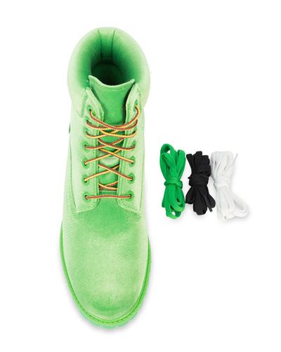 green off white timbs