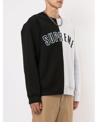 split crewneck sweatshirt