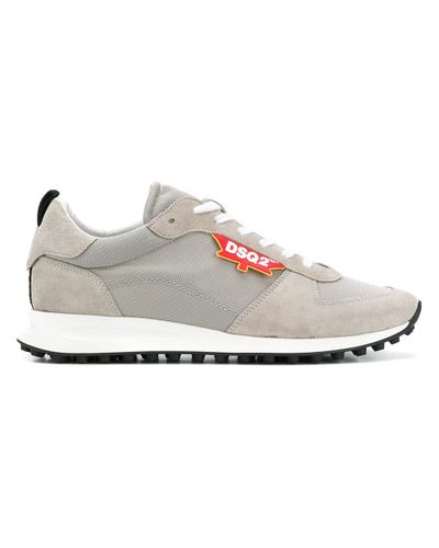 DSquared² Cotton Dsq2 Sneakers in Grey (Gray) for Men - Lyst