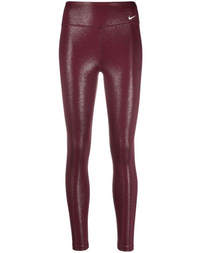 Leggins brillantes metalizados Nike de Tejido sintético de color Rosa | Lyst