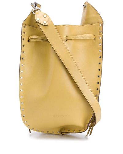 Isabel Marant Leather Taj Satchel Bag in Yellow - Lyst