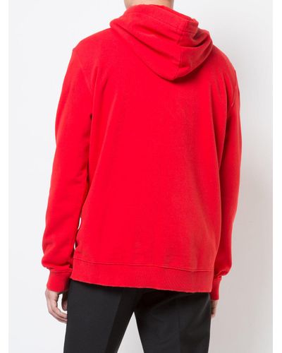 givenchy destroyed hoodie red